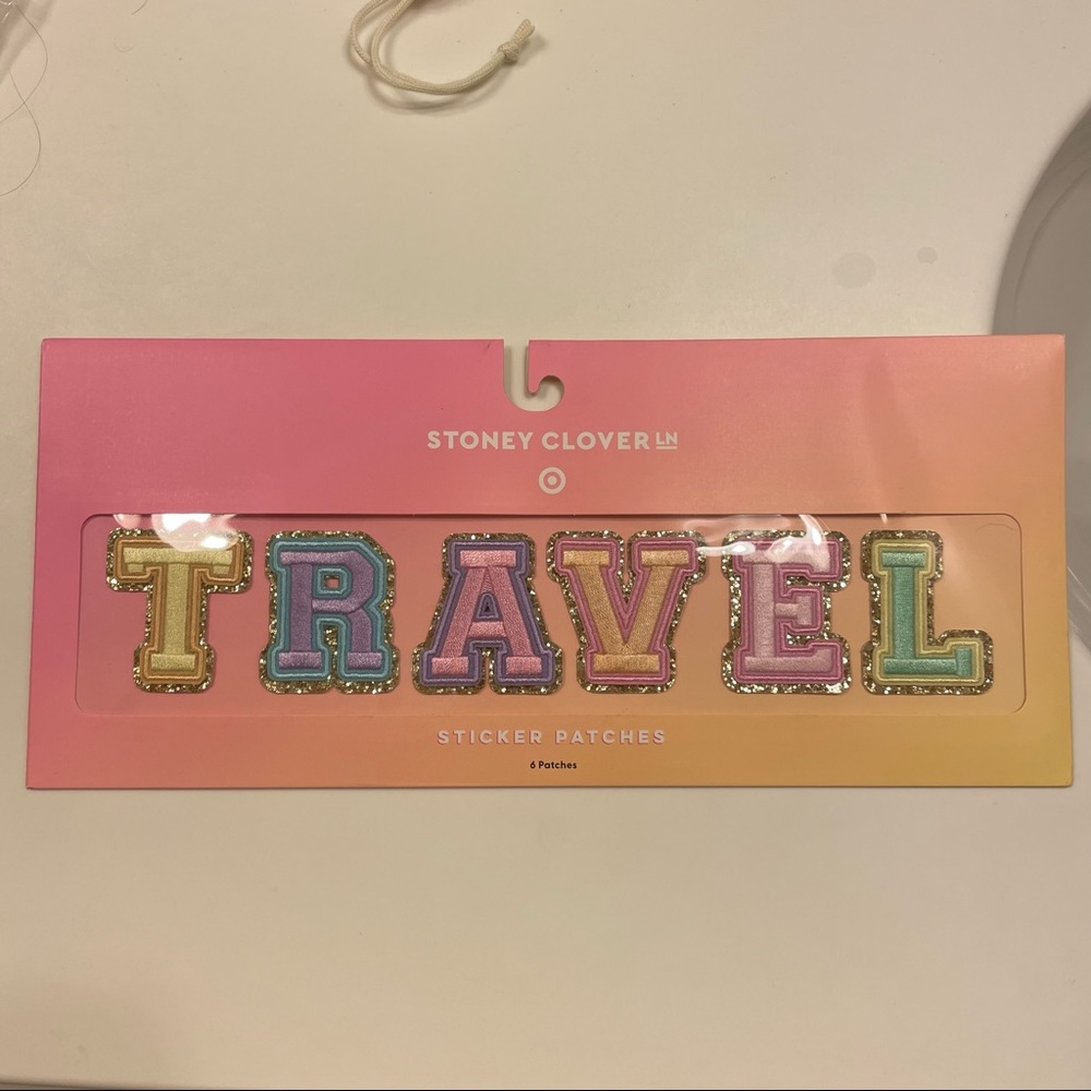 Stoney Clover Lane x Target “TRAVEL” Letter Patch Stickers